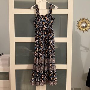 Universal Threads Cotton Maxi,stretchy smocked straps and bustier,has pockets,XS